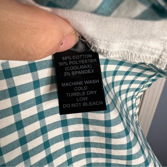 Dolly Varden Button Up Fishing Shirt Women Sz S Long Sleeve Green Check - Picture 3 of 6